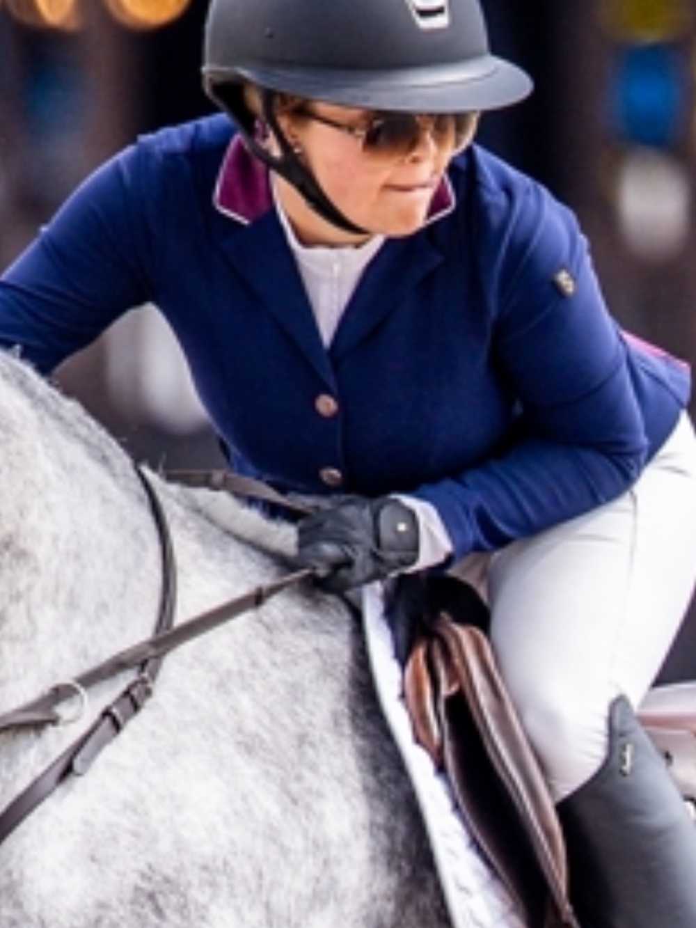 Navy Tredstep Ireland Show Jacket with Maroon Trim Size 0